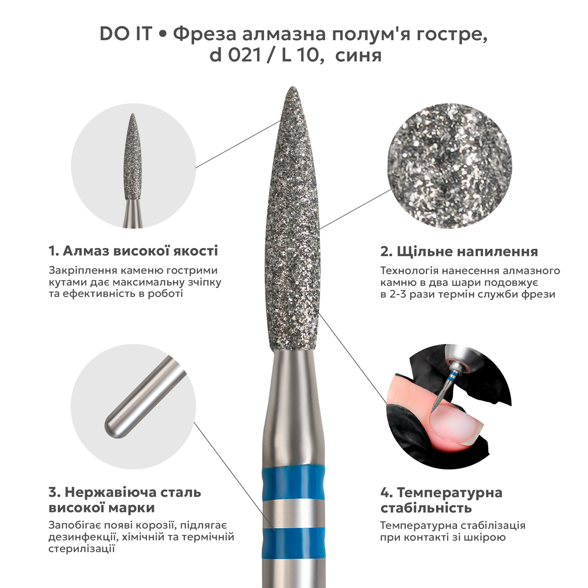 алмазна фреза особливості