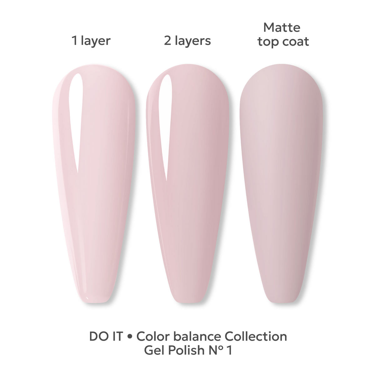 Гель лак Do it Color Balance №1 Пудрово-бежевий 6 мл без HEMA & TPO ЦН000147092 фото