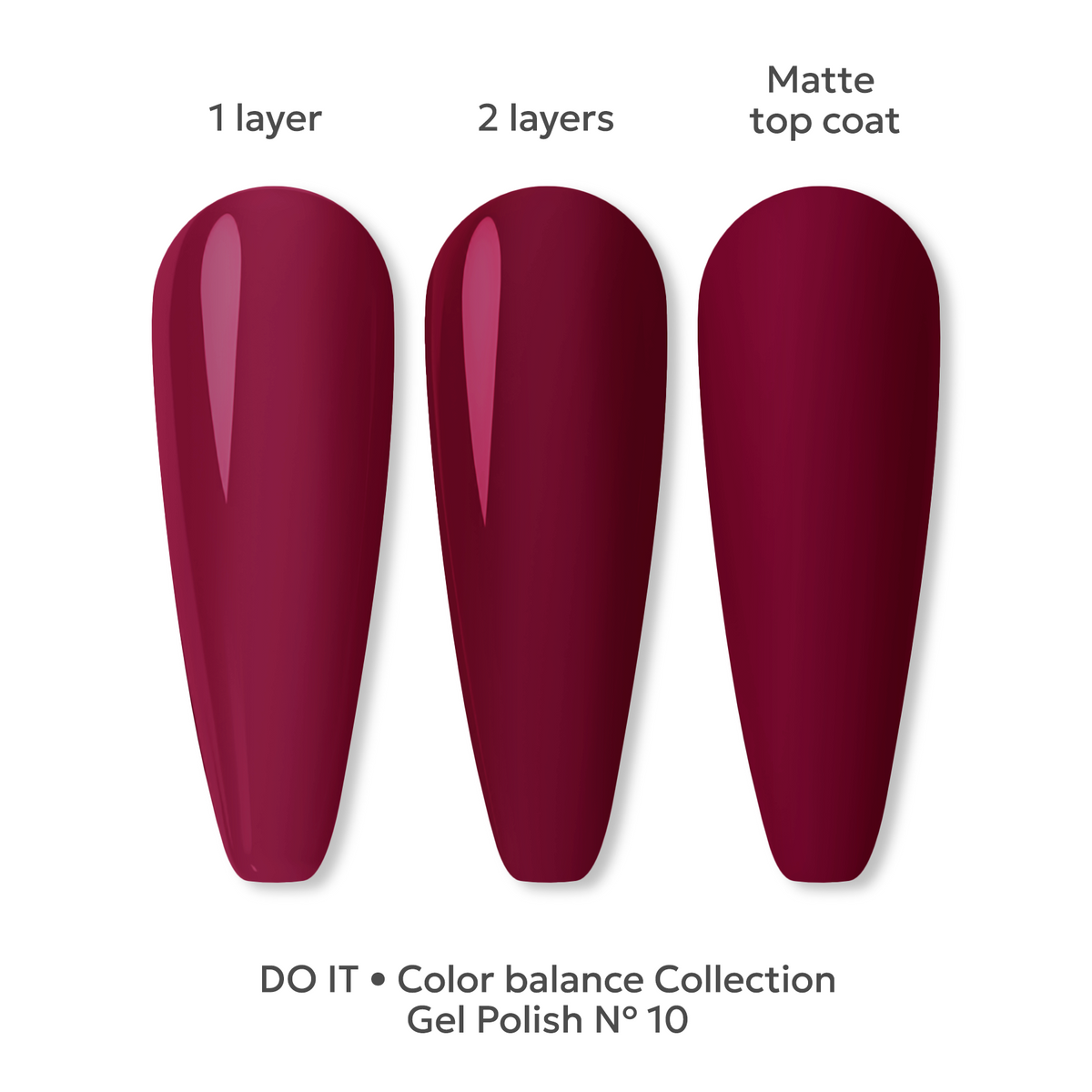 Гель лак Do it Color Balance №10 Ягодно-винный 6 мл без HEMA & TPO ЦН000147101 фото