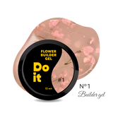 Гель для наращивания ногтей Builder gel Do it с сухоцветами №1 Бежево-розовый 15 мл ЦН000135336 фото