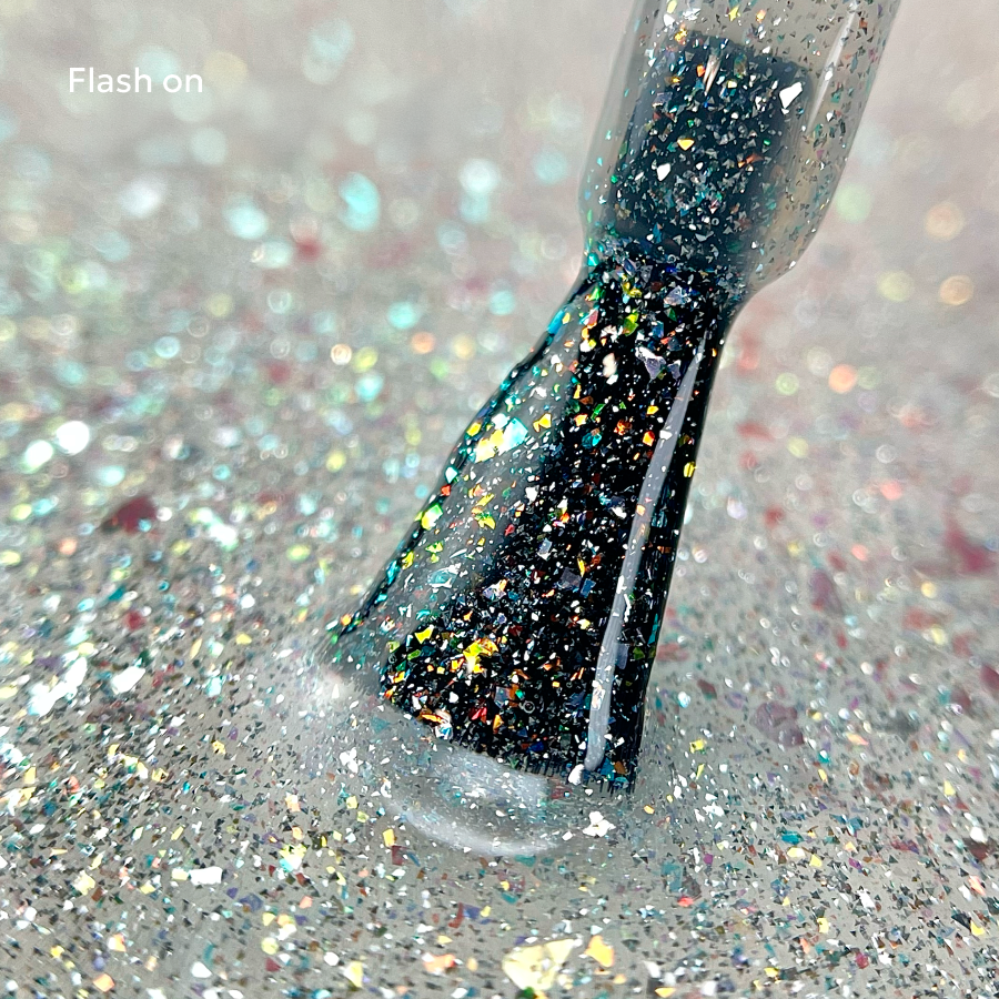 gel polish світловідбиваючий прозоро-сріблястий