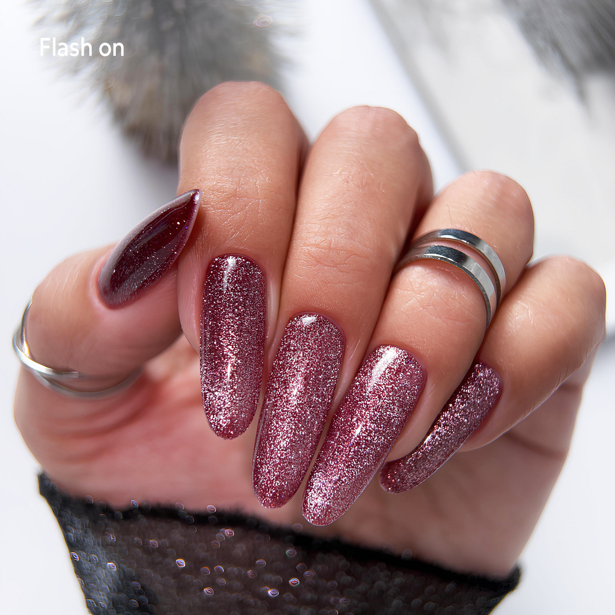 gel polish reflective cat eye