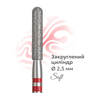 алмазна фреза циліндр закруглений