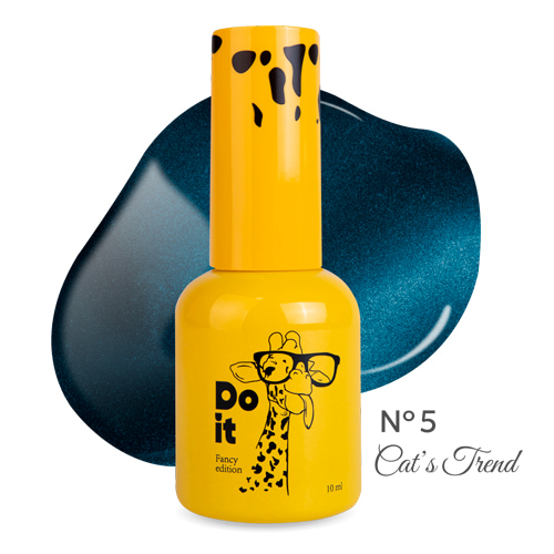База для гель лака Do it Base Cat’s Trend №5 эффект кошачий глаз Синяя 10 мл