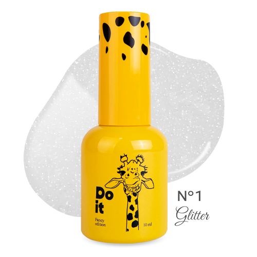 Do it База для ногтей с блестками Rubber base Glitter №1 Молочно-сливочная 10 мл
