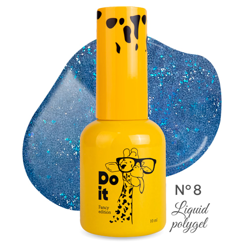 Do it Liquid PolyGel Рідкий полігель світловідбиваючий №8 Синій 10 мл