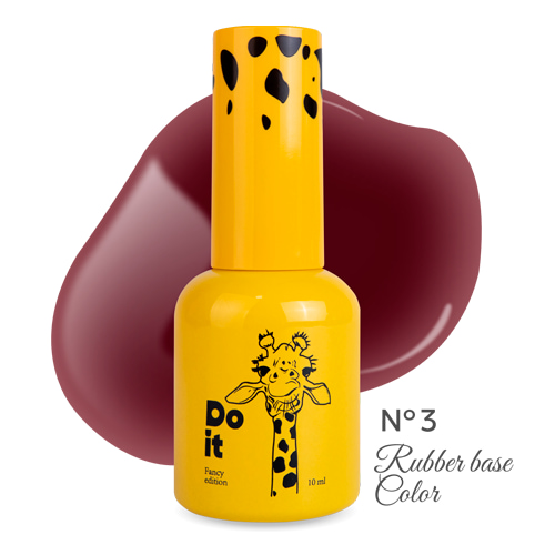 Do it Rubber Base Color Каучуковая цветная база №3 Темно-красная 10 мл
