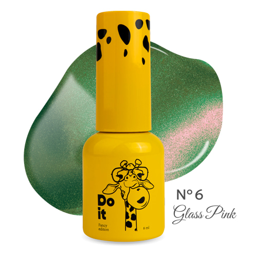 Do it Гель лак кошачий глаз Glass Pink Cat Eye Crystal Mint №6 Хрустальный мятный 6 мл TPO Free