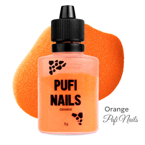 Бархатная пудра (флок) для ногтей Do it Pufi nails Orange Оранжевая 3 г