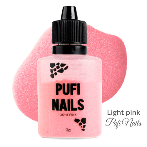 Бархатная пудра (флок) для ногтей Do it Pufi nails Light pink Светло-розовая 3 г