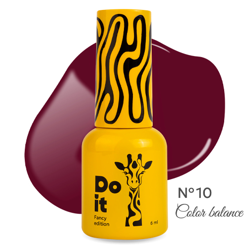 Гель лак Do it Color Balance №10 Ягодно-винный 6 мл без HEMA & TPO